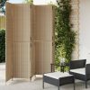  bézs 5-paneles polyrattan térelválasztó