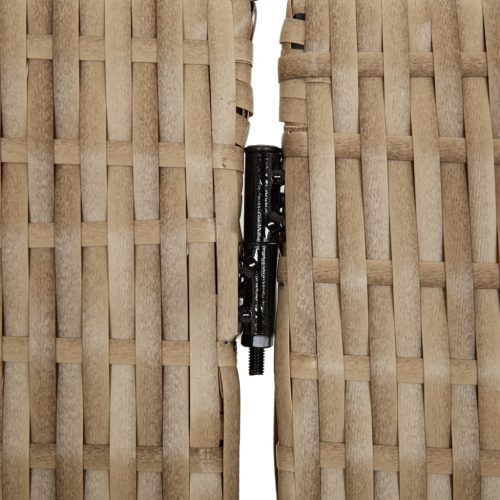  bézs 5-paneles polyrattan térelválasztó