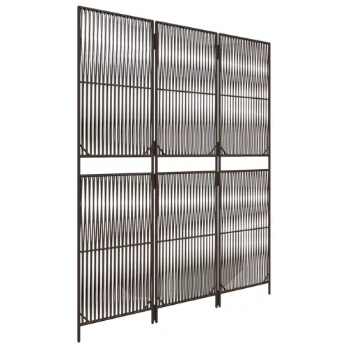  barna 3-paneles polyrattan térelválasztó