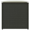  Párna tároló doboz Fekete 50x50x50 cm Poli Rattan