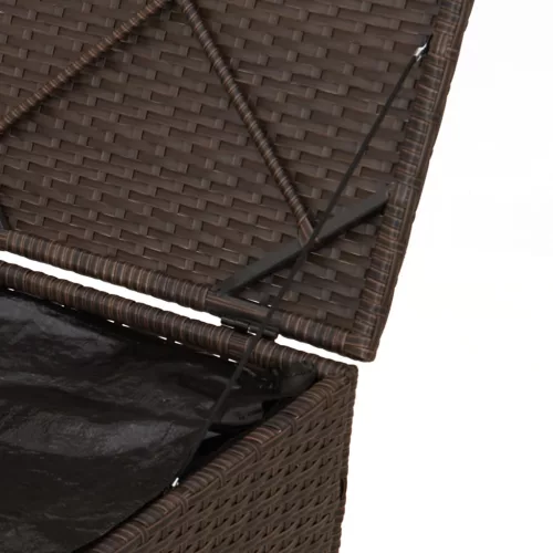  kültéri tároló doboz Barna és krém Rattan Közepes Tárolás