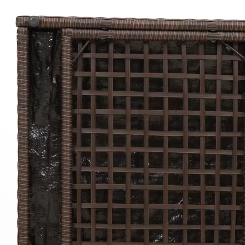  kültéri tároló doboz Barna és krém Rattan Közepes Tárolás