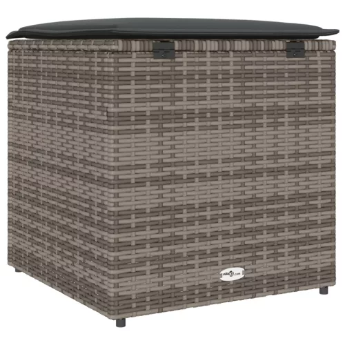  Kültéri Tárolódoboz Szürke és Sötétszürke Rattan Nagy Tárolás