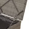  Kültéri Tárolódoboz Szürke és Sötétszürke Rattan Nagy Tárolás