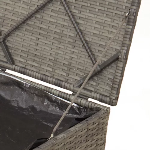 Kültéri Tárolódoboz Szürke és Sötétszürke Rattan Nagy Tárolás