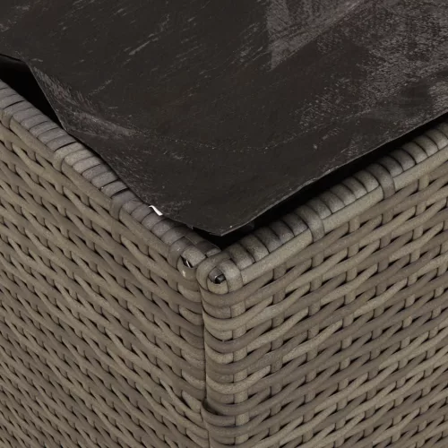  Kültéri Tárolódoboz Szürke és Sötétszürke Rattan Nagy Tárolás