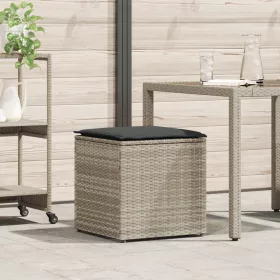    Kültéri Tároló Doboz Világosszürke és Sötétszürke Szintetikus rattan