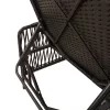  napozóágy Fekete és krém szín PE Rattan 157 x 55 x 92 cm