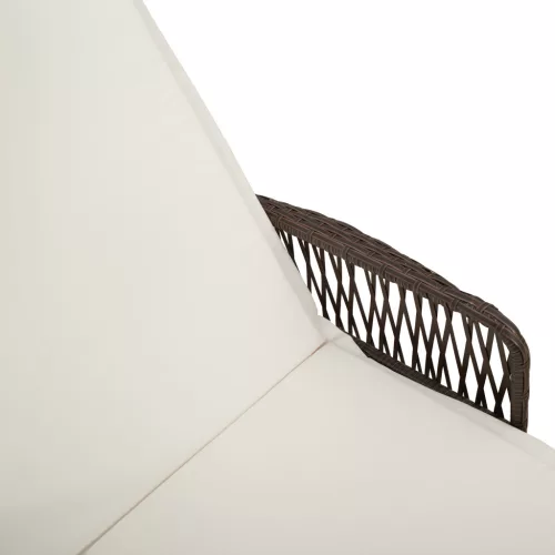  Napágy Barna és krémfehér PE Rattan 157 x 55 x 92 cm