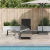  Napozóágy Szürke és sötét szürke PE Rattan 157 x 55 x 92 cm
