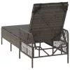  Napozóágy Szürke és sötét szürke PE Rattan 157 x 55 x 92 cm