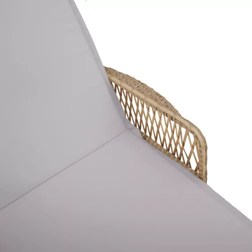  Napozóágy Bézs és világosszürke PE rattan 157 x 55 x 92 cm
