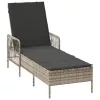  Napágy Világosszürke PE rattan 157 x 55 x 92 cm Összecsukható