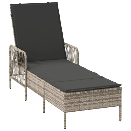  Napágy Világosszürke PE rattan 157 x 55 x 92 cm Összecsukható
