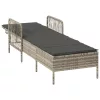  Napágy Világosszürke PE rattan 157 x 55 x 92 cm Összecsukható
