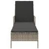  Napágy Világosszürke PE rattan 157 x 55 x 92 cm Összecsukható