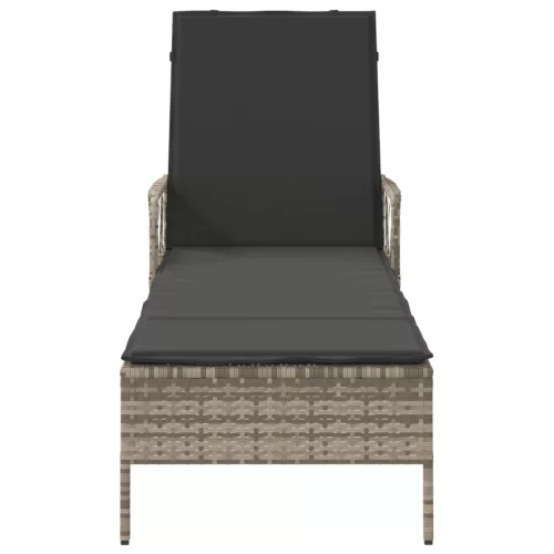  Napágy Világosszürke PE rattan 157 x 55 x 92 cm Összecsukható