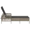  Napágy Világosszürke PE rattan 157 x 55 x 92 cm Összecsukható