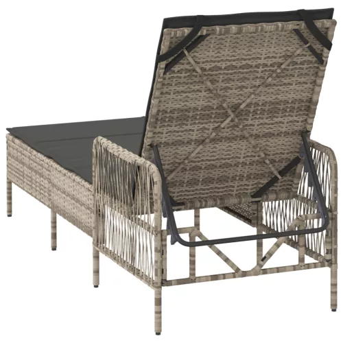  Napágy Világosszürke PE rattan 157 x 55 x 92 cm Összecsukható