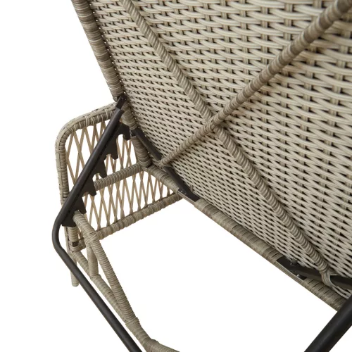 Napágy Világosszürke PE rattan 157 x 55 x 92 cm Összecsukható