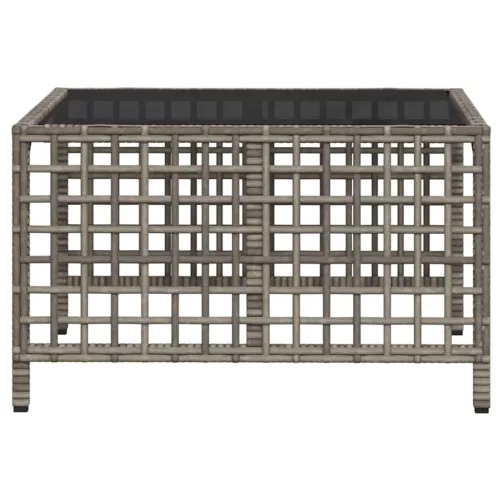  3 részes szürke polyrattan kerti sarokkanapészett párnákkal