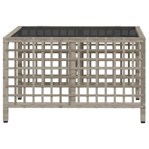  3 részes szürke polyrattan kerti sarokkanapészett párnákkal