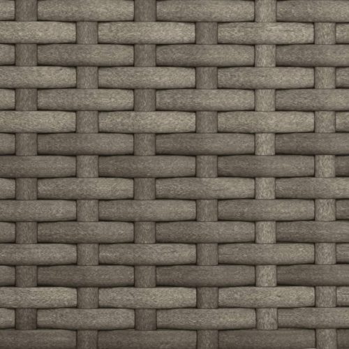  3 személyes szürke polyrattan kerti kanapé baldachinnal/székkel