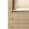  3 részes bézs polyrattan kerti ülőgarnitúra párnákkal