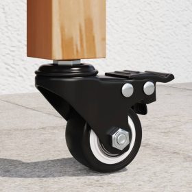  4 db fekete vas görgő 35 mm