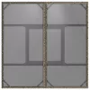  szürke polyrattan üveglapos kerti asztal 80 x 80 x 75 cm