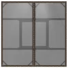  barna polyrattan üveglapos kerti asztal 80 x 80 x 75 cm