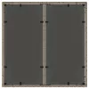  szürke polyrattan üveglapos kerti asztal 90 x 90 x 75 cm