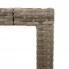  szürke polyrattan üveglapos kerti asztal 90 x 90 x 75 cm