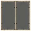  bézs polyrattan üveglapos kerti asztal 90 x 90 x 75 cm