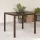  barna polyrattan üveglapos kerti asztal 90 x 90 x 75 cm