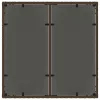  barna polyrattan üveglapos kerti asztal 90 x 90 x 75 cm