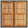  fekete polyrattan kerti asztal akácfa lappal 90 x 90 x 75 cm