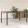  fekete polyrattan üveglapos kerti asztal 150 x 90 x 75 cm