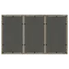  szürke polyrattan üveglapos kerti asztal 150 x 90 x 75 cm