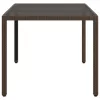  barna polyrattan üveglapos kerti asztal 150 x 90 x 75 cm
