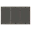  barna polyrattan üveglapos kerti asztal 150 x 90 x 75 cm