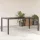  fekete polyrattan üveglapos kerti asztal 190 x 90 x 75 cm