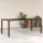 barna polyrattan üveglapos kerti asztal 190 x 90 x 75 cm