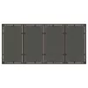  barna polyrattan üveglapos kerti asztal 190 x 90 x 75 cm