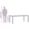  barna polyrattan üveglapos kerti asztal 190 x 90 x 75 cm
