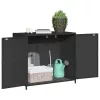  fekete polyrattan kerti tárolószekrény 83 x 45 x 76 cm