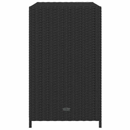  fekete polyrattan kerti tárolószekrény 83 x 45 x 76 cm