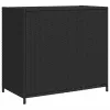  fekete polyrattan kerti tárolószekrény 83 x 45 x 76 cm