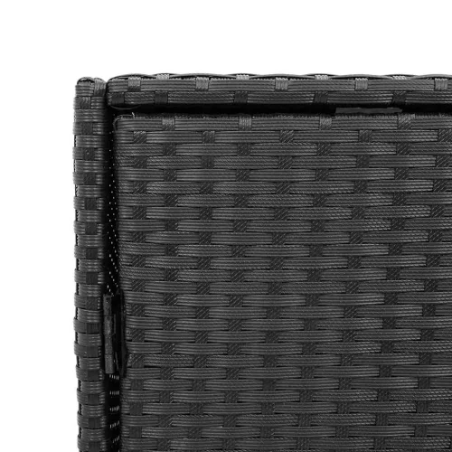  fekete polyrattan kerti tárolószekrény 83 x 45 x 76 cm