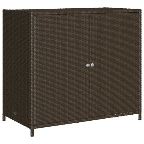  barna polyrattan kerti tárolószekrény 83x45x76 cm